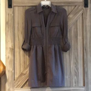 Grey adjustable long sleeve dress